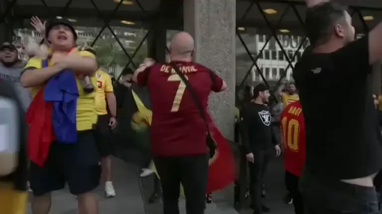 Fanii români și belgieni la Koln, înaintea meciului de la EURO 2024