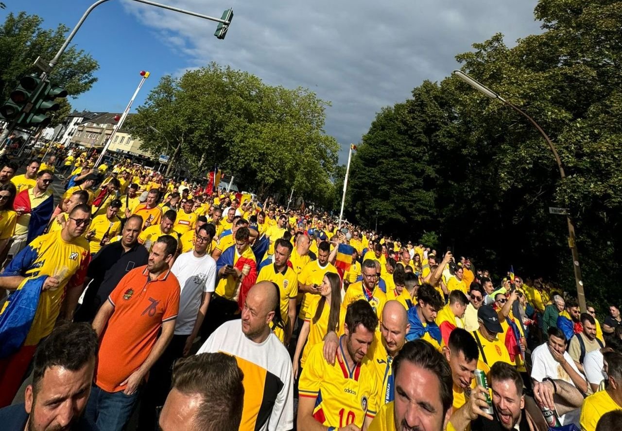 Rom&acirc;nia - Belgia la EURO 2024: Străzile din Koln, inundate de suporterii tricolorilor