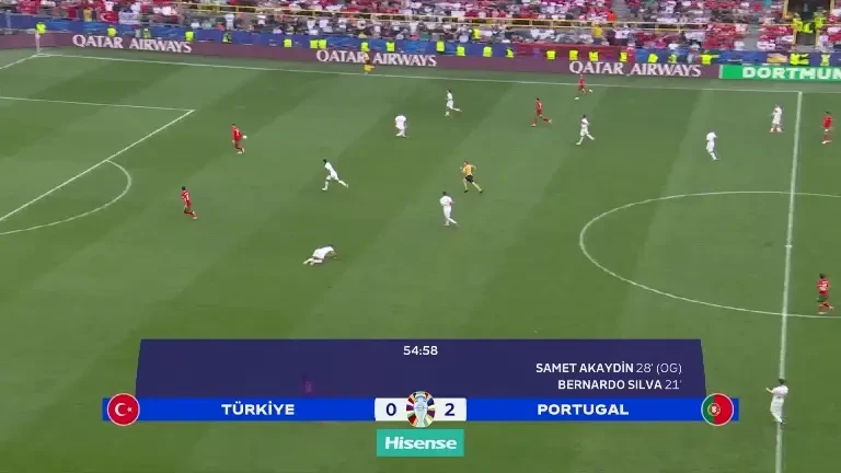 Turcia - Portugalia, Pro TV și VOYO: Minutul 56 GOL Fernandes