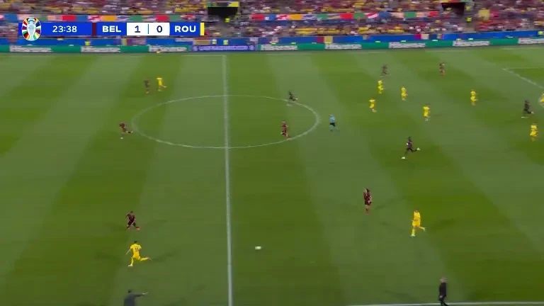 România - Belgia | Minutul 24: Faza reușită de Valentin Mihăilă