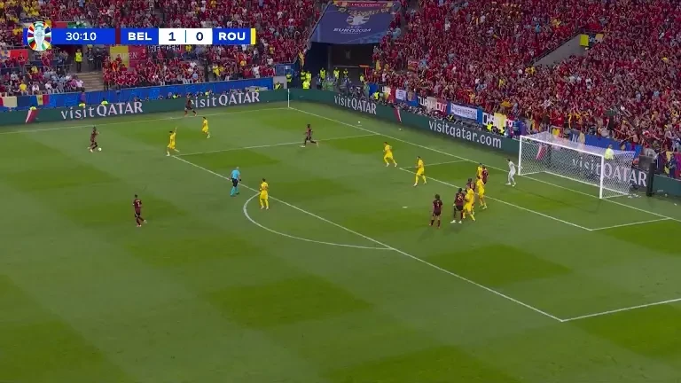 România - Belgia | Minutul 31: Ocazie Belgia!