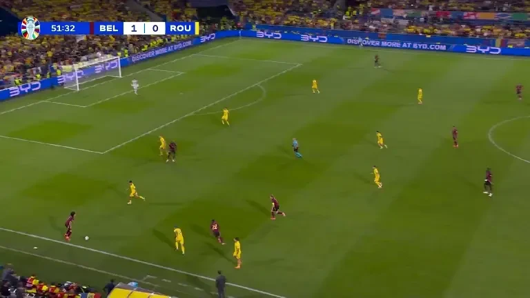 România - Belgia | Minutul 52: Ocazie Belgia!
