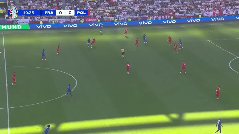 Franța - Polonia, Pro Arena și VOYO: Ocazie Franța, minutul 11