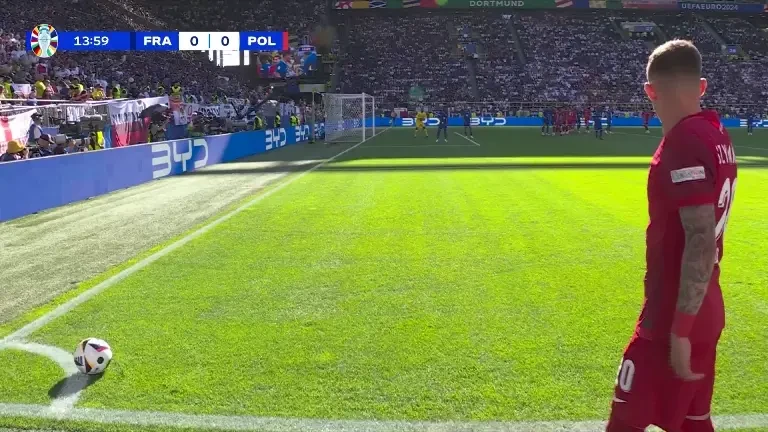 Franța - Polonia, Pro Arena și VOYO: Ocazie Polonia, minutul 15