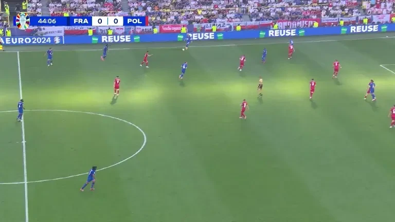 Franța - Polonia, Pro Arena și VOYO: Ocazie Franța, minutul 45