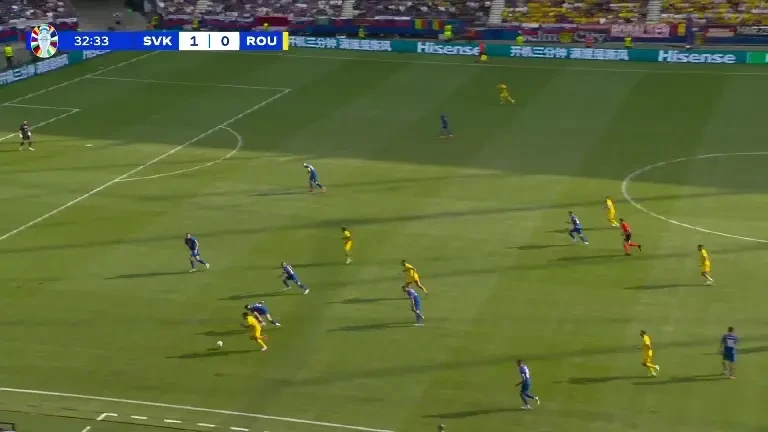 Slovacia - România: ocazie România (minutul 33)