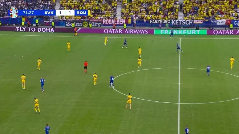 Slovacia - România | Suporterii au cântat imnul în timpul meciului