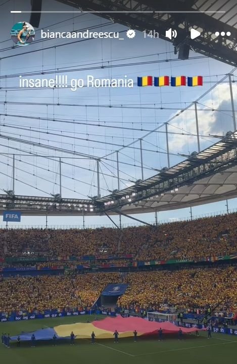 Bianca Andreescu, suporter de lux pentru naționala României în meciul cu Slovacia de la EURO 2024_2