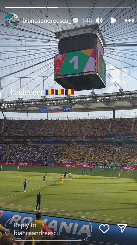 Bianca Andreescu, suporter de lux pentru naționala României în meciul cu Slovacia de la EURO 2024_3