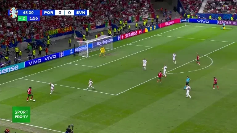 Portugalia - Slovenia: Ocazie Portugalia (minutul 45+2)