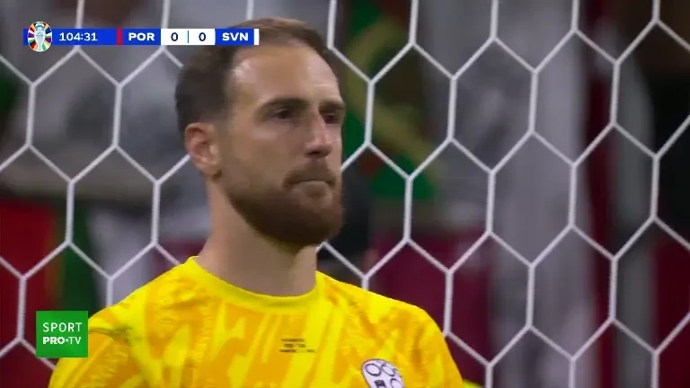 Portugalia - Slovenia: Penalty ratat de Cristiano Ronaldo (minutul 105)