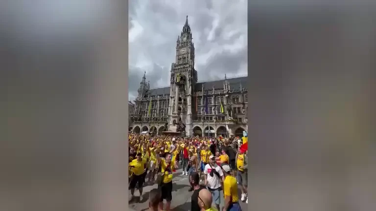 Suporterii români, spectaculoși la Munchen înaintea meciului decisiv cu Olanda din optimile EURO 2024