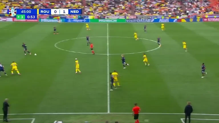 Rom&acirc;nia - Olanda | Minutul 45+1: Ocazie Rom&acirc;nia!