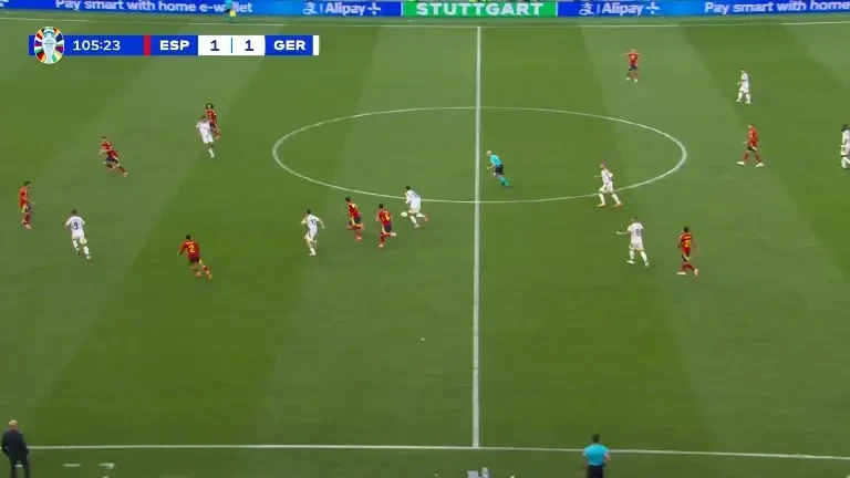 Spania - Germania (min.106) Nemții au cerut penalty