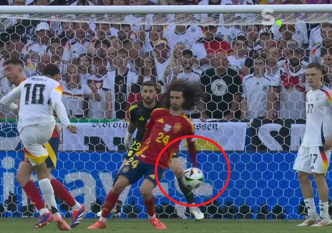 Germanii, dezumflați chiar de omul lor: Nici vorbă de penalty la Cucurella! Poate cea mai bună prestație a unui arbitru la EURO