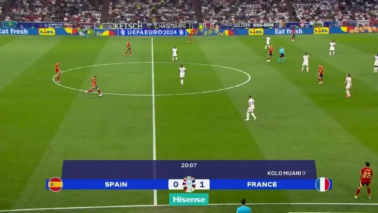 Spania - Franța | Gol Spania (minutul 21)
