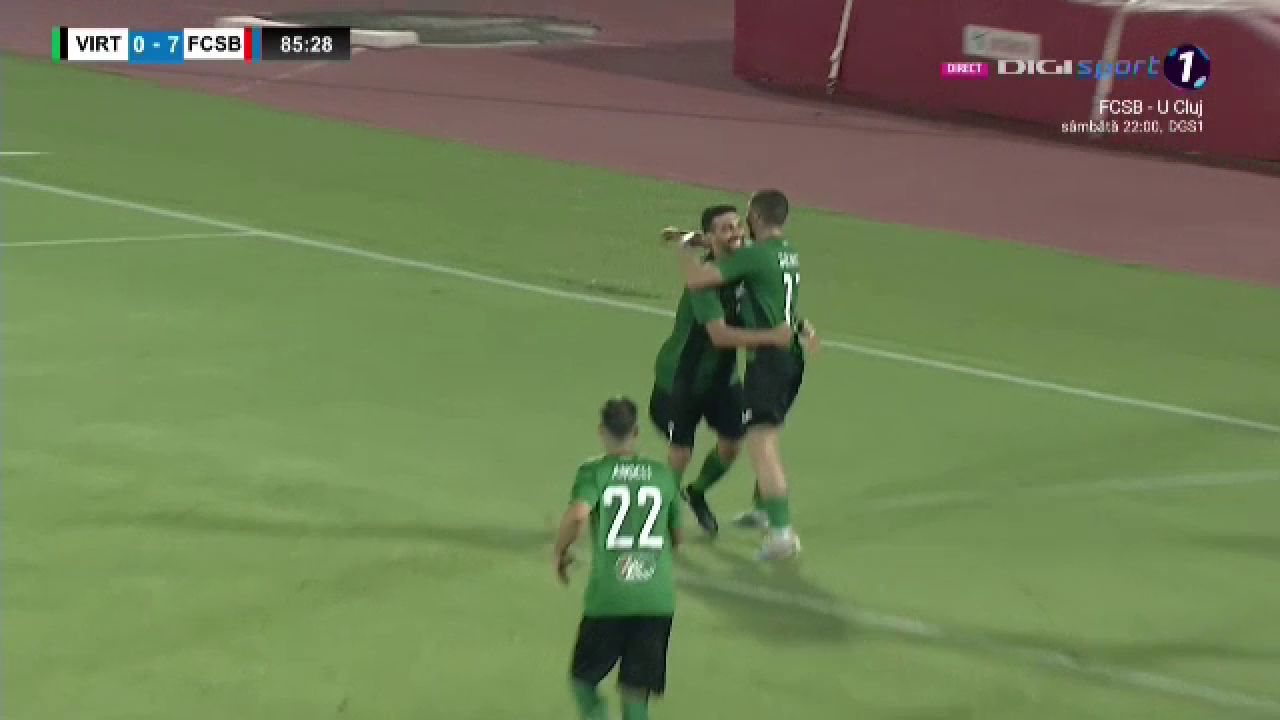 Cum au reacționat jucătorii lui Virtus după ce au dat golul de onoare în meciul cu FCSB! Piovaccari a dat tonul ”sărbătorii”_3