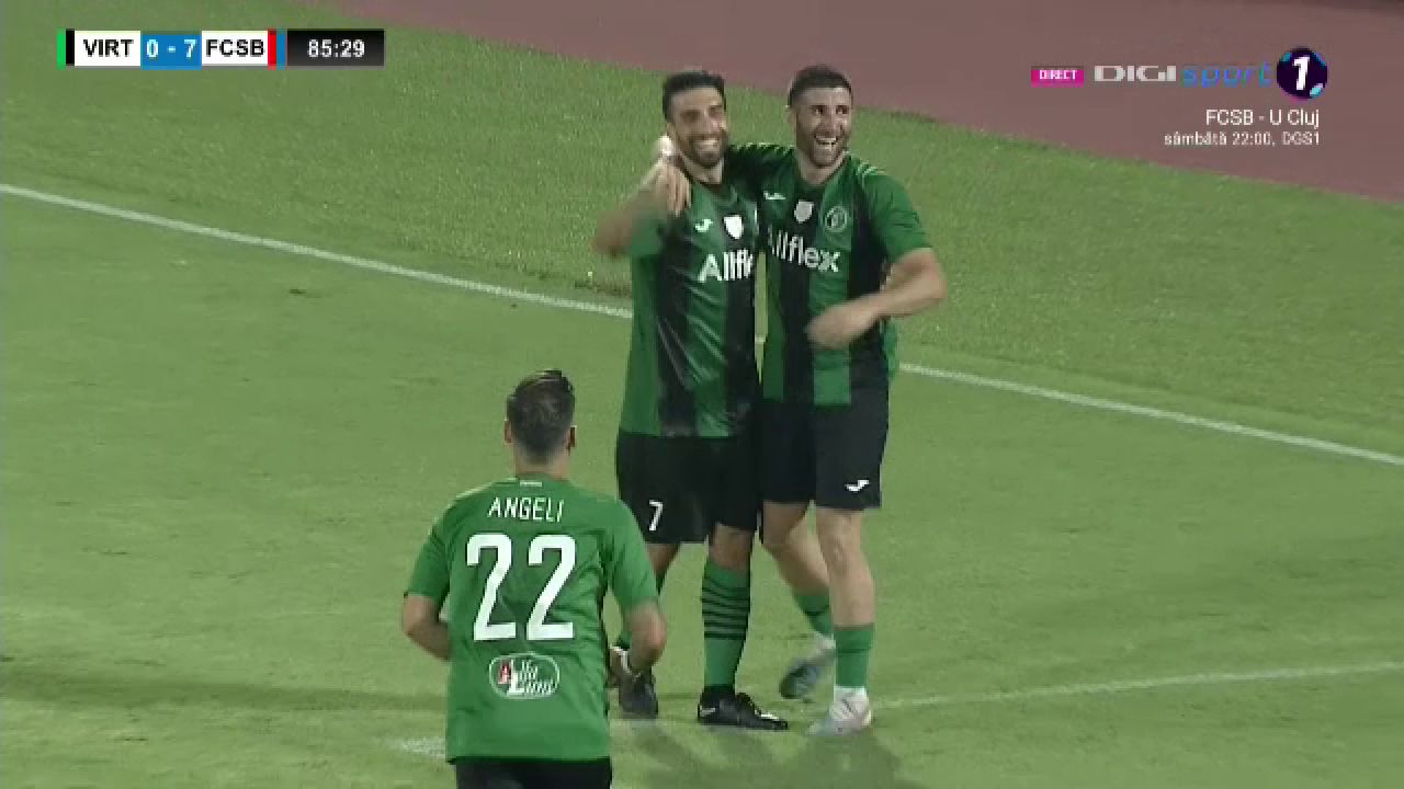 Cum au reacționat jucătorii lui Virtus după ce au dat golul de onoare în meciul cu FCSB! Piovaccari a dat tonul ”sărbătorii”_4