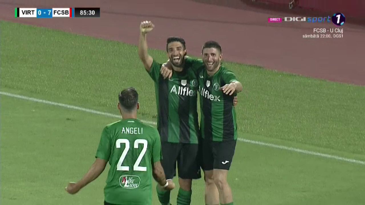 Cum au reacționat jucătorii lui Virtus după ce au dat golul de onoare în meciul cu FCSB! Piovaccari a dat tonul ”sărbătorii”_6