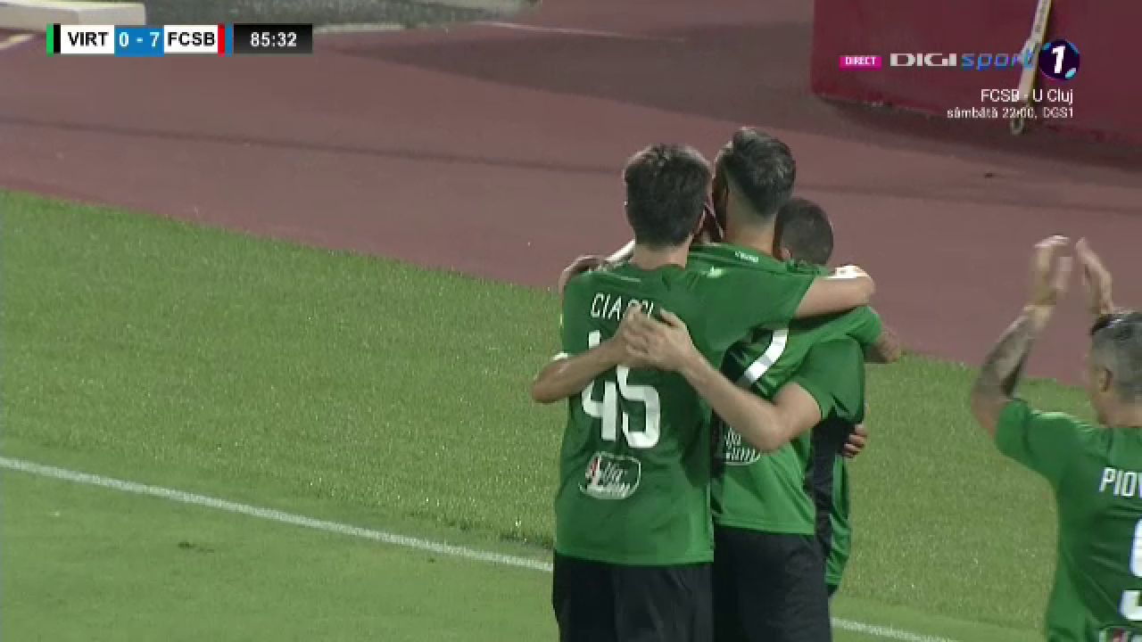 Cum au reacționat jucătorii lui Virtus după ce au dat golul de onoare în meciul cu FCSB! Piovaccari a dat tonul ”sărbătorii”_11