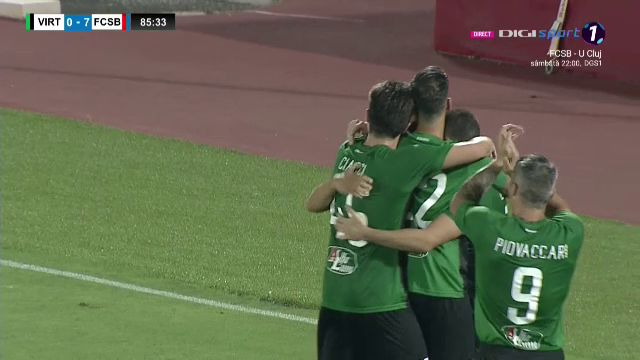 Cum au reacționat jucătorii lui Virtus după ce au dat golul de onoare în meciul cu FCSB! Piovaccari a dat tonul ”sărbătorii”_12