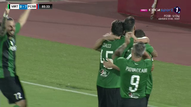 Cum au reacționat jucătorii lui Virtus după ce au dat golul de onoare în meciul cu FCSB! Piovaccari a dat tonul ”sărbătorii”_13