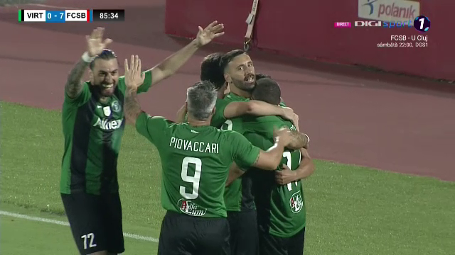 Cum au reacționat jucătorii lui Virtus după ce au dat golul de onoare în meciul cu FCSB! Piovaccari a dat tonul ”sărbătorii”_15
