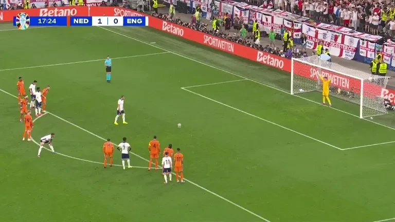 EURO 2024: Olanda - Anglia, Harry Kane transformă un penalty, minutul 18