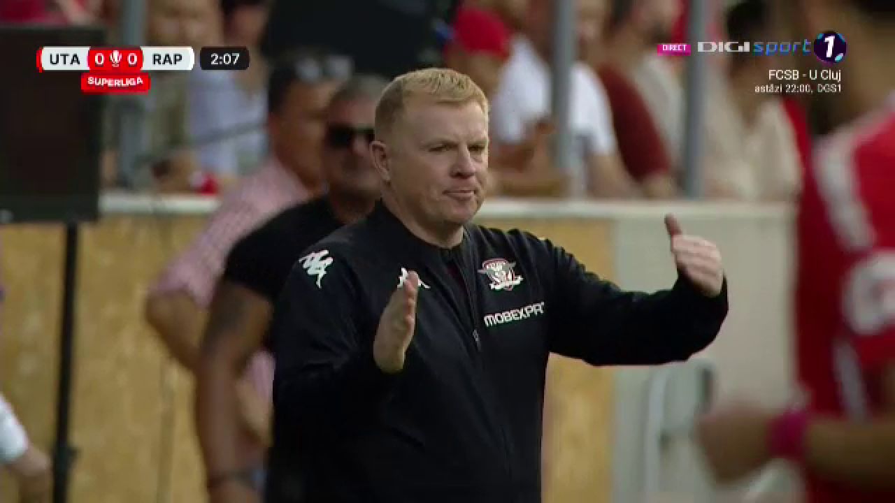 Neil Lennon a debutat în Liga 1! Imagini cu noul antrenor de la Rapid_1