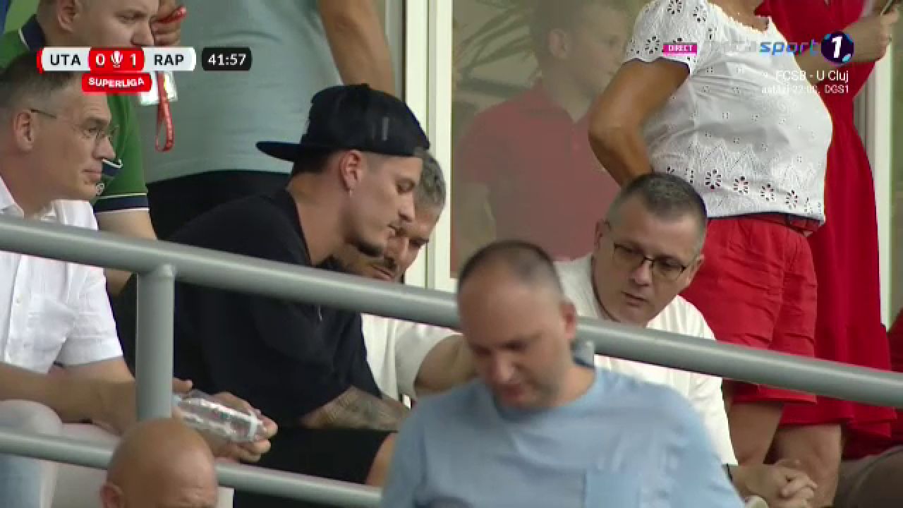 Surpriză! De la EURO 2024, la Arad: ce fotbalist a fost prezent în tribună la UTA - Rapid_2