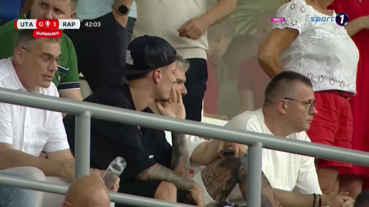 Surpriză! De la EURO 2024, la Arad: ce fotbalist a fost prezent în tribună la UTA - Rapid_14