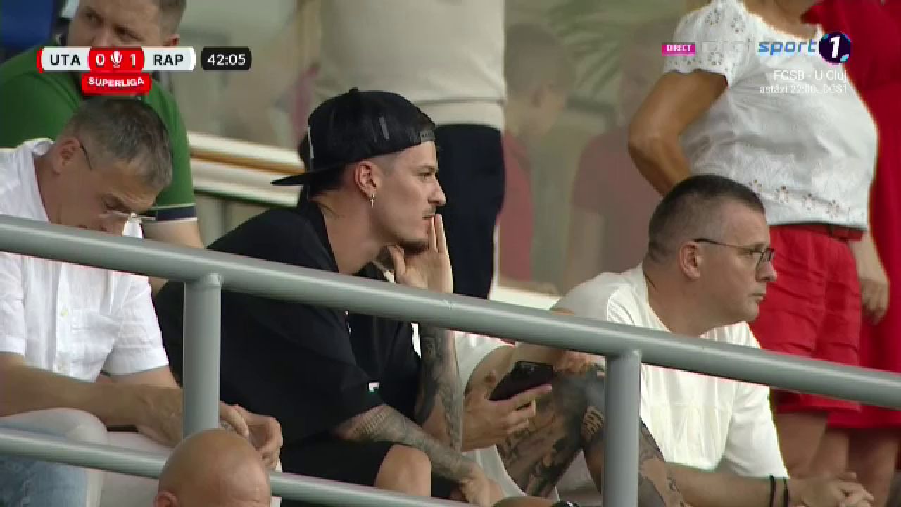 Surpriză! De la EURO 2024, la Arad: ce fotbalist a fost prezent în tribună la UTA - Rapid_18