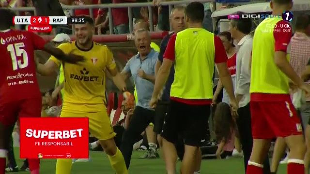 Gafă de proporții la UTA - Rapid. Colțescu a încălcat protocolul VAR:
