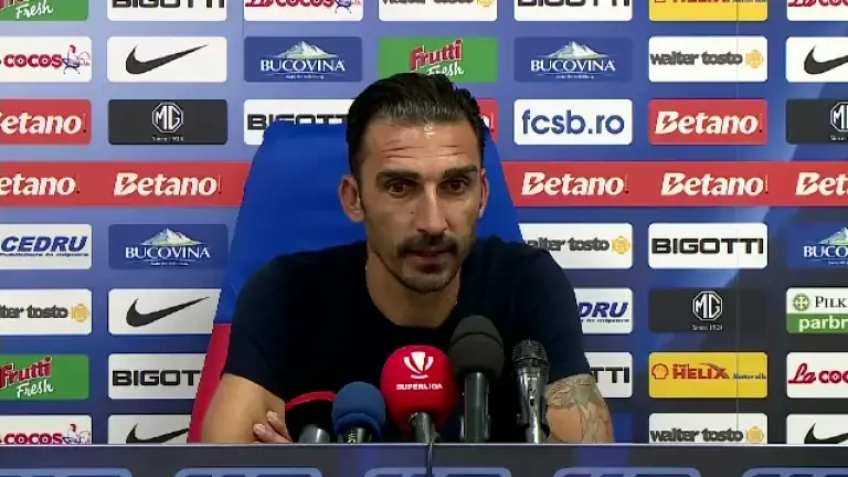 Elias Charalambous, conferință de presă după FCSB - U Cluj 1-1 (13.07.2024)