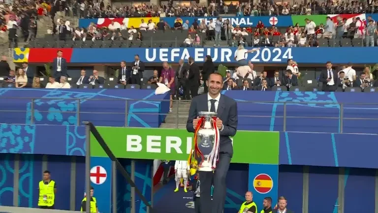 Gestul făcut de Giorgio Chiellini înainte de finala EURO 2024 (14/07/2024)