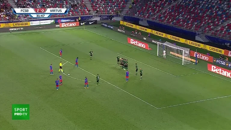 FCSB - Virtus AC: ocazie FCSB, minutul 32
