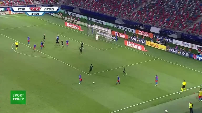 FCSB - Virtus AC: ocazie FCSB, minutul 35