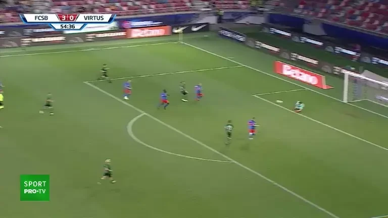 FCSB - Virtus AC: ocazie Virtus AC, minutul 55