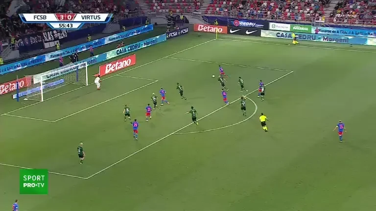 FCSB - Virtus AC: gol anulat pentru FCSB, minutul 57