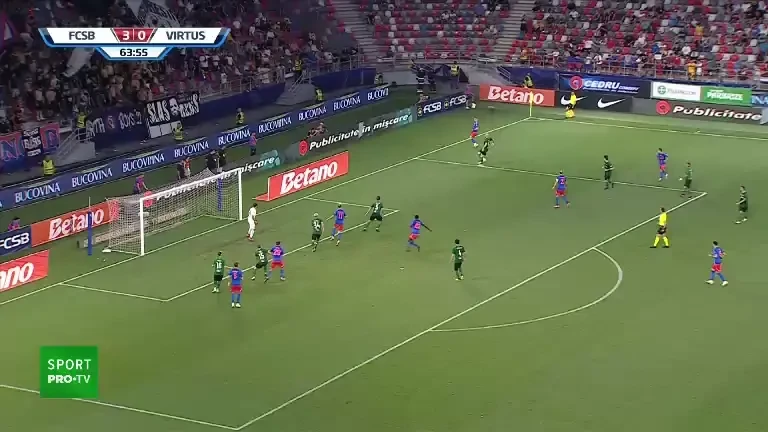 FCSB - Virtus AC: ocazie FCSB, minutul 64