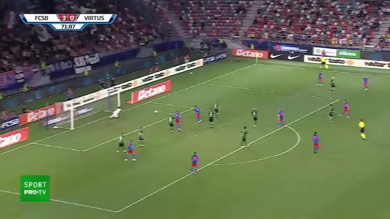FCSB - Virtus AC: gol FCSB, minutul 71