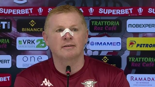 Cum a apărut Neil Lennon înainte de Rapid - CFR Cluj, după accidentul din Herăstrău: 