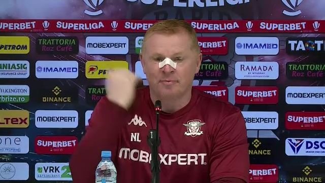 Cum a apărut Neil Lennon înainte de Rapid - CFR Cluj, după accidentul din Herăstrău: 