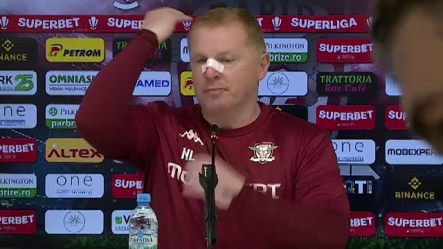 Cum a apărut Neil Lennon înainte de Rapid - CFR Cluj, după accidentul din Herăstrău: