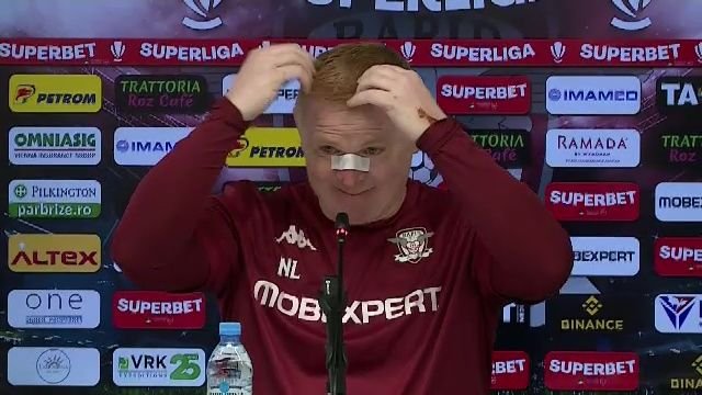 Cum a apărut Neil Lennon înainte de Rapid - CFR Cluj, după accidentul din Herăstrău: 