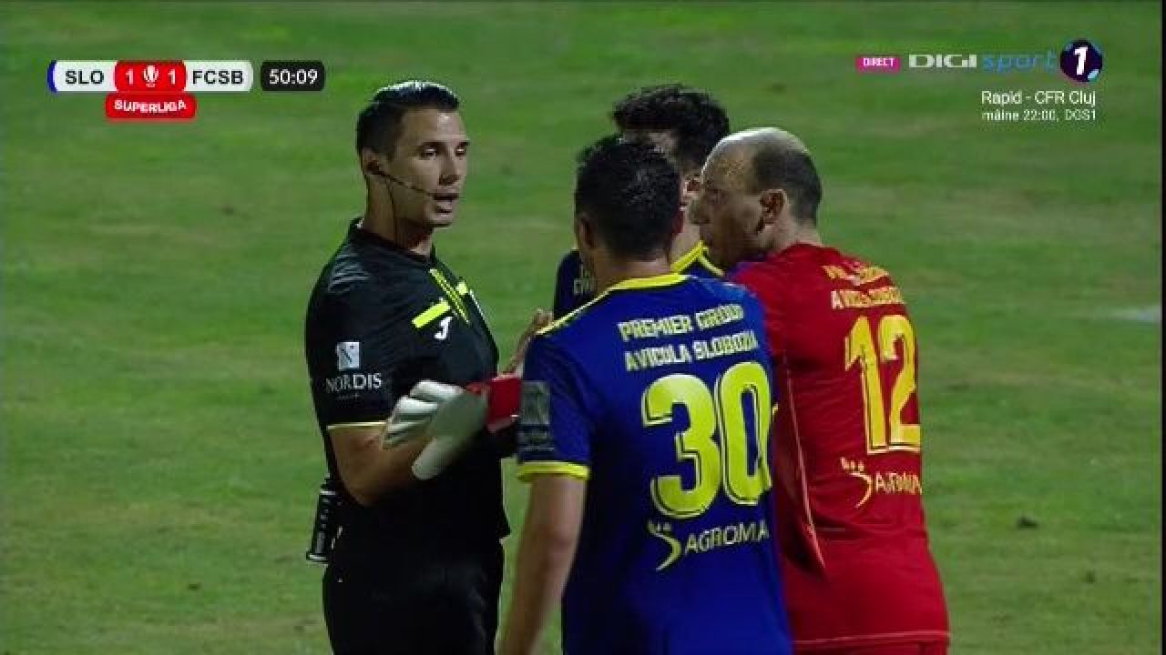 Penalty bizar primit de FCSB în meciul cu Unirea Slobozia: