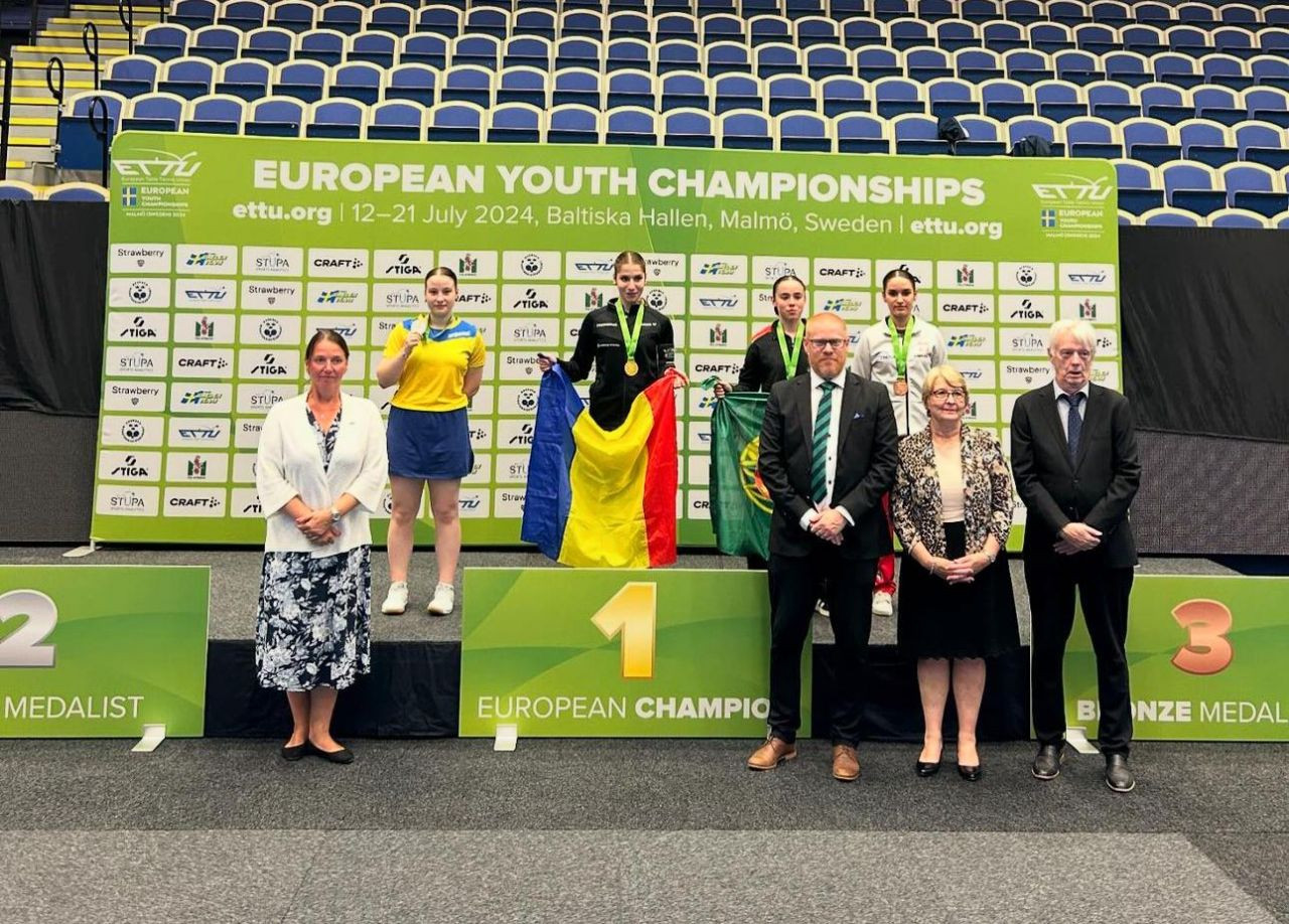 Dominăm Europa! Rom&acirc;nia, pe primul loc &icirc;n clasamentul pe națiuni la Europenele de tenis de masă pentru juniori