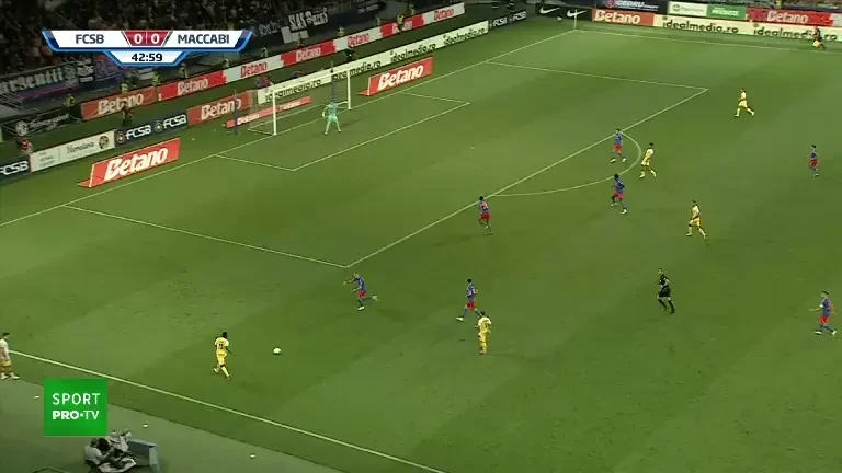 UCL: FCSB - Maccabi Tel Aviv | Ocazie Eran Zahavi, minutul 43