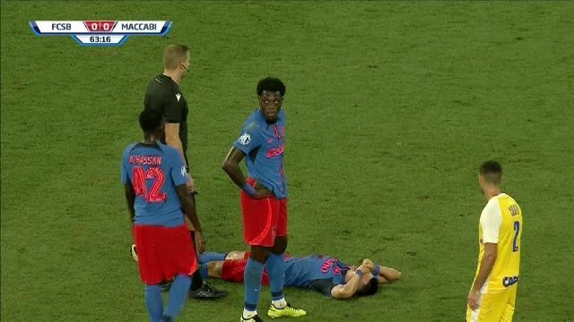 Cât ghinion! Cum s-a accidentat Adrian Șut în meciul cu Maccabi Tel Aviv_1