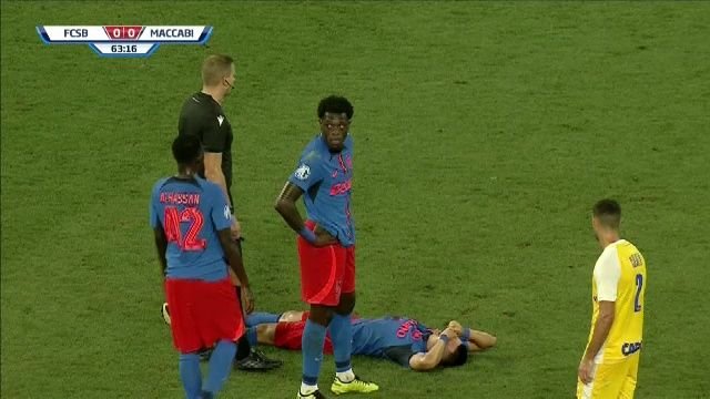 Cât ghinion! Cum s-a accidentat Adrian Șut în meciul cu Maccabi Tel Aviv_3